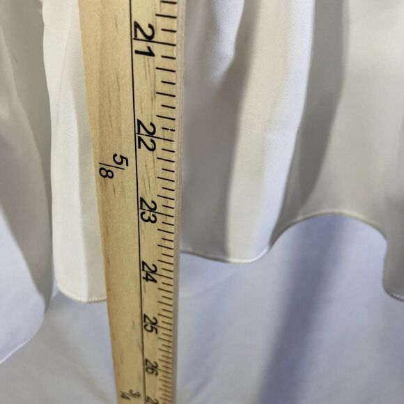 SHOW ME YOUR MUMU white one shoulder wide sleeve ruffled flounce hem top M - Picture 15 of 15